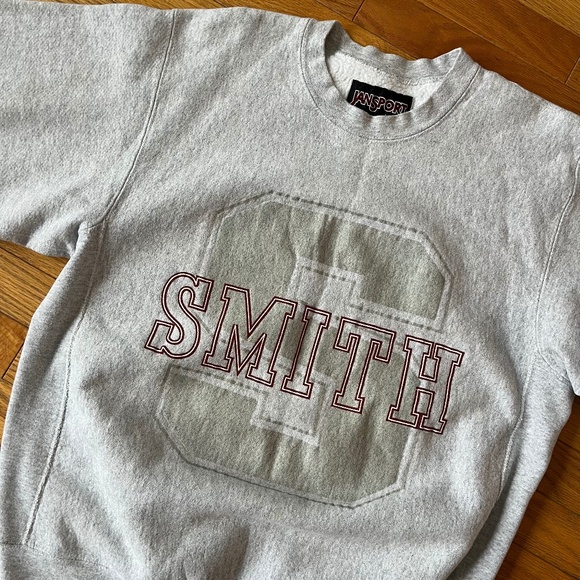 Vintage Jansport Smith Grey Crewneck Sweatshirt - Picture 1 of 6